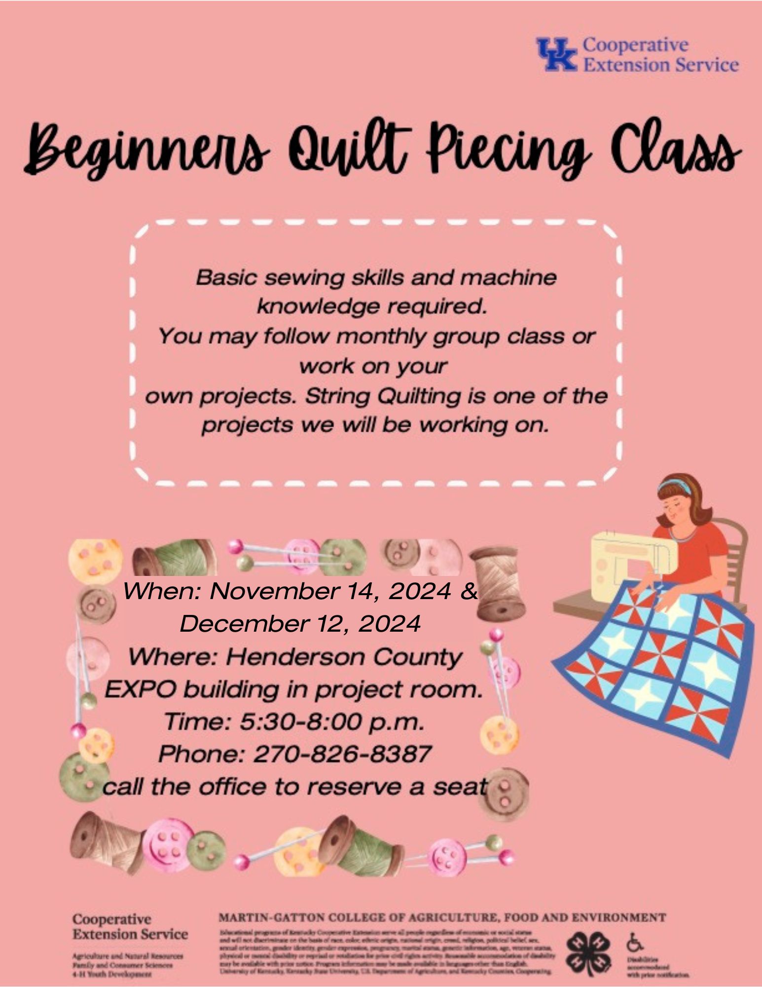 FCS Beginners Quilt Piecing Class