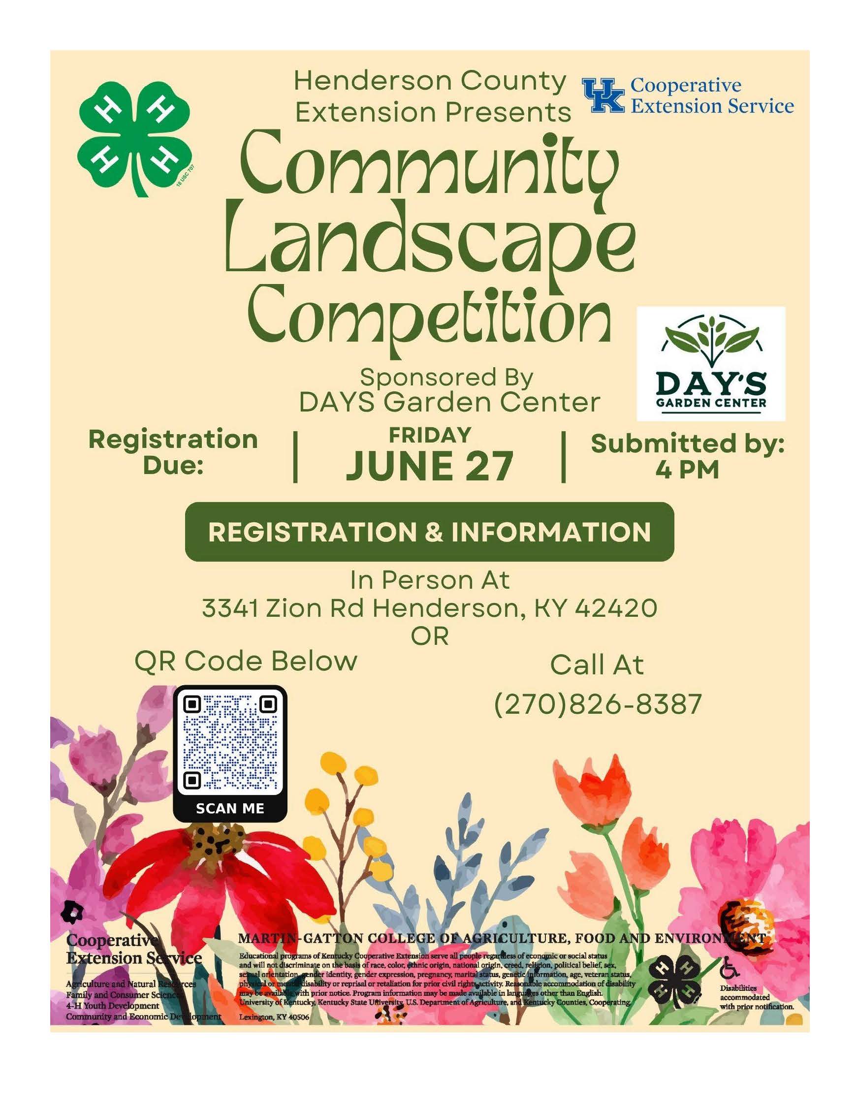 COMMUNITY LANDSCAPE COMPETITION