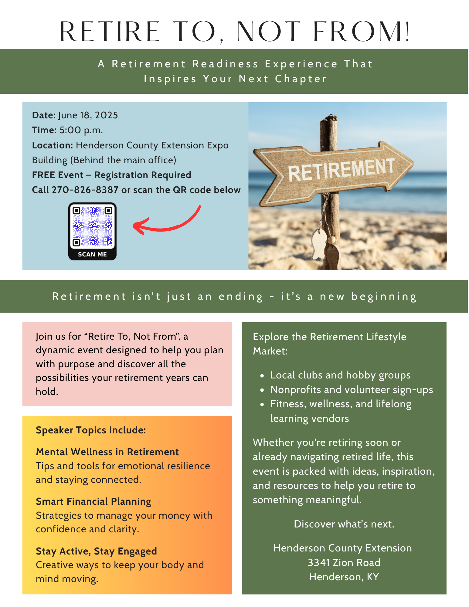 Retire To, Not From