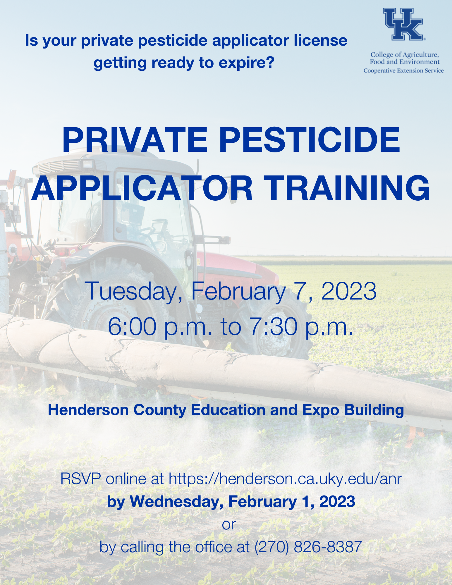 Private Pesticide Applicator Training