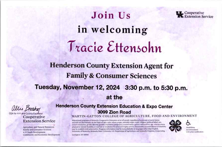 You are invited to Tracie Ettensohn's Reception