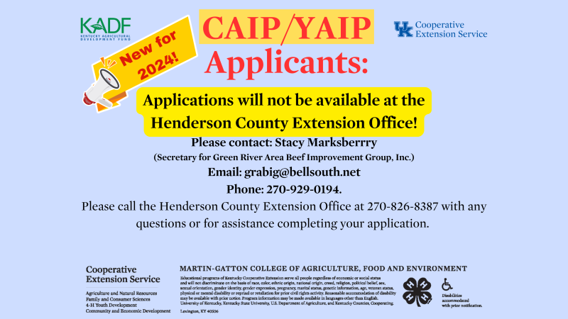 CAIP/YAIP APPS NOT AVAILABLE AT EXTENSION OFFICE